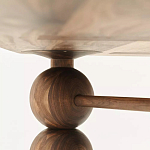 Обеденный стол деревянный с круглыми декоративными элементами на ножках Koko варинант исполнения - 3 | Loft Concept в Уфе