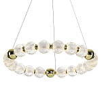 Люстра подвесная кольцевая с прозрачными рифлеными шарообразными плафонами Crystal Globule варинант исполнения - 1 | Loft Concept в Уфе