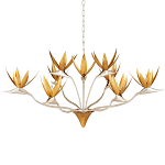 Люстра с плафонами в виде цветов Golden Bird of Paradise варинант исполнения - 4 | Loft Concept в Уфе