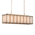 Люстра прямоугольная с каркасом золотого цвета Soft Glow Lamps варинант исполнения - 2 | Loft Concept в Уфе