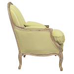 Кресло Ava Classical Armchair green striped flax варинант исполнения - 1 | Loft Concept в Уфе