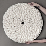 Панно на стену из шерсти мериноса Белый Круг  варинант исполнения - 4 | Loft Concept в Уфе