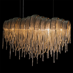 Люстра подвесная с металлическими цепочками и изогнутыми металлическими дугами 72 см Atlantis Chain варинант исполнения - 6 | Loft Concept в Уфе