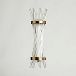 Подвесной светильник с цилиндром из прозрачных стеклянных трубок Nembus варинант исполнения - 5 | Loft Concept в Уфе