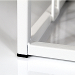 Пуф квадратный фиолетовый велюр на белом металлическом основании Celeste Purple варинант исполнения - 4 | Loft Concept в Уфе