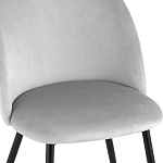 Мягкий стул в сером велюре Miruna Chair варинант исполнения - 7 | Loft Concept в Уфе