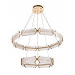 Люстра с 2-мя кольцами с текстурным природным рисунком IceFlame варинант исполнения - 1 | Loft Concept в Уфе