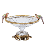 Чаша стеклянная с фигурками разноцветных попугаев на ободке 41 Eden Garden варинант исполнения - 1 | Loft Concept в Уфе