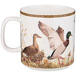 Кружка из фарфора с изображением уток и собаки 400 мл Hunting Porcelain Collection варинант исполнения - 1 | Loft Concept в Уфе
