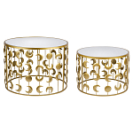 Набор из двух столов из металла Brass Symphony Moon варинант исполнения - 2 | Loft Concept в Уфе