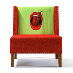 FUN Armchair "Chili Pepper" Red Дизайнерское кресло с цветным принтом варинант исполнения - 1 | Loft Concept в Уфе