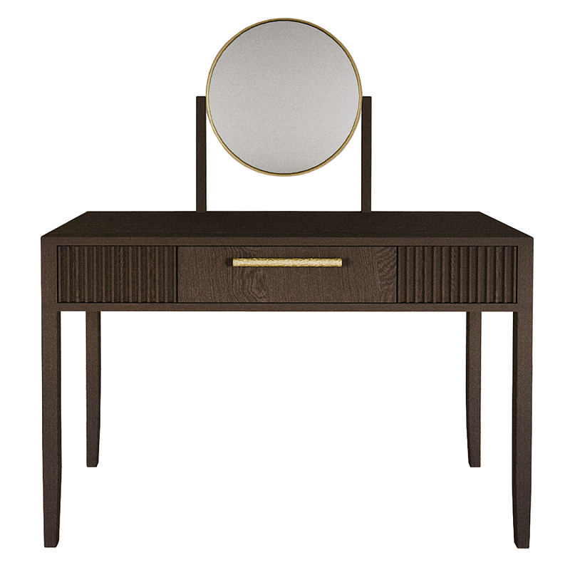 Туалетный Стол с зеркалом Primo Темный орех Орех Золотой в Уфе | Loft Concept 