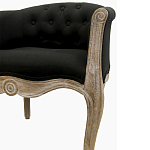 Кресло низкое в стиле прованс Louis French Armchair black flax варинант исполнения - 4 | Loft Concept в Уфе