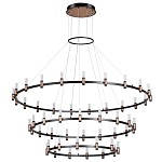 Люстра подвесная с тремя круглыми ярусами и цилиндрическими плафонами Arnaut Light варинант исполнения - 2 | Loft Concept в Уфе