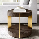 Дизайнерский журнальный стол круглый на 4-х ножках с подстольем Hufok варинант исполнения - 1 | Loft Concept в Уфе