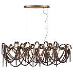 Люстра подвесная линейная с переплетенными металлическими лентами и цепочками Atlantis Chain варинант исполнения - 4 | Loft Concept в Уфе