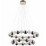 Светодиодная двухъярусная кольцевая люстра Crystal Globule Chandelier Gold варинант исполнения - 2 | Loft Concept в Уфе