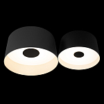 Потолочный светильник с 2-мя цилиндрическими абажурами серого и черного цвета Urban Dome варинант исполнения - 2 | Loft Concept в Уфе