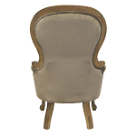 Кресло с мягкой обивкой из коричневого велюра на 4-х деревянных ножках Evelyn Classical Armchair варинант исполнения - 2 | Loft Concept в Уфе