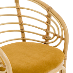 Кресло из ротанга с сиденьем из велюра Vini Rattan Armchair варинант исполнения - 5 | Loft Concept в Уфе