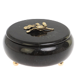 Шкатулка круглая из натурального камня змеевик Stone Casket варинант исполнения - 2 | Loft Concept в Уфе