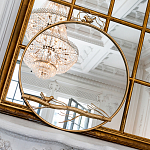 Зеркало настенное в раме золотого цвета с декором птица на ветке Mirror Portal варинант исполнения - 2 | Loft Concept в Уфе