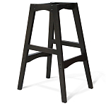 Барный стул со спинкой и подлокотниками на 4-х черных ножках Douglas Rhombus Коричневый Велюр варинант исполнения - 5 | Loft Concept в Уфе