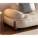 Диван кожаный с каркасом из массива дерева Furniture Medieval варинант исполнения - 1 | Loft Concept в Уфе