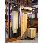 Зеркало овальное в металлической оправе в стиле лофт Urban Style Space варинант исполнения - 4 | Loft Concept в Уфе