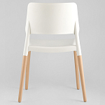 Пластиковый стул на ножках из массива бука Ferret White 4 шт варинант исполнения - 6 | Loft Concept в Уфе
