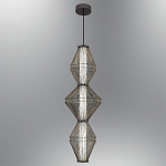 Подвесной светильник вертикальный с плетеным металлическим каркасом Metal Interweaving варинант исполнения - 1 | Loft Concept в Уфе