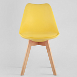 Стул с основой из пластика и мягким сиденьем Arvika Yellow варинант исполнения - 2 | Loft Concept в Уфе