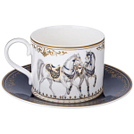 Чайный сервиз из фарфора с изображением лошадей на 6 персон 14 предметов Porcelain Horse Set варинант исполнения - 3 | Loft Concept в Уфе