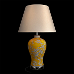 Настольная лампа желтая с изображением белых птиц Flight Among Acacia варинант исполнения - 2 | Loft Concept в Уфе