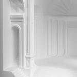 Встраиваемый в стену гипсовый светильник под покраску с арками и рельефными колоннами Antiquity Athena варинант исполнения - 8 | Loft Concept в Уфе