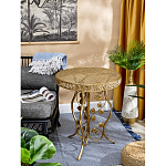 Столик приставной золотистый с орнаментом на столешнице Tanzania варинант исполнения - 4 | Loft Concept в Уфе