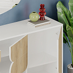 Комод с 3-мя дверцами и выдвижным ящиком цвета светлый дуб SPARK CONSOLE WHITE варинант исполнения - 4 | Loft Concept в Уфе