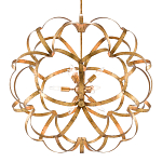 Люстра круглая в виде объёмного цветка Golden Flower Sphere варинант исполнения - 2 | Loft Concept в Уфе