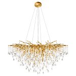 Люстра подвесная с прозрачными стеклянными подвесками в форме капель Диаметр 100 см Droplet Chandelier варинант исполнения - 2 | Loft Concept в Уфе