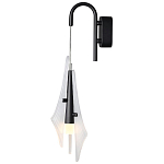 Бра черного цвета с плафоном из рельефного стекла Glass Pod варинант исполнения - 1 | Loft Concept в Уфе