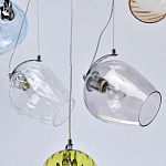 Люстра линейная с 5-ю разноцветными стеклянными плафонами Kaleido варинант исполнения - 12 | Loft Concept в Уфе