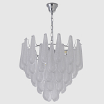 Люстра с подвесками из рифленного стекла в форме капель Textured Glass Chandelier варинант исполнения - 4 | Loft Concept в Уфе