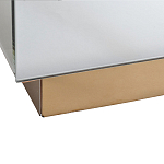 Столик журнальный зеркальный с золотым декором Gold Painted Mirror Table варинант исполнения - 3 | Loft Concept в Уфе