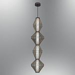 Подвесной светильник вертикальный с плетеным металлическим каркасом Metal Interweaving варинант исполнения - 2 | Loft Concept в Уфе