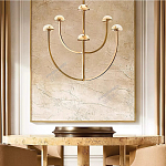 Люстрас 6-ю мраморными плафонами в форме купола Light Warm Light варинант исполнения - 3 | Loft Concept в Уфе