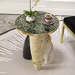 Дизайнерский журнальный стол круглый на 3-х фигурных ножках Cuzadit варинант исполнения - 1 | Loft Concept в Уфе