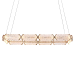 Люстра прямоугольная с текстурным природным рисунком IceFlame варинант исполнения - 4 | Loft Concept в Уфе