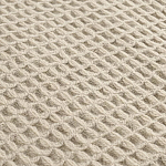 Плед из шерсти бежевого цвета с бахромой Waffle Comfort варинант исполнения - 2 | Loft Concept в Уфе