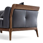 Кресло большое c каркасом из массива дерева Walnut Armchair варинант исполнения - 1 | Loft Concept в Уфе