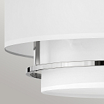 Потолочный светильник с двухслойным белым текстильным абажуром Hinkley варинант исполнения - 11 | Loft Concept в Уфе